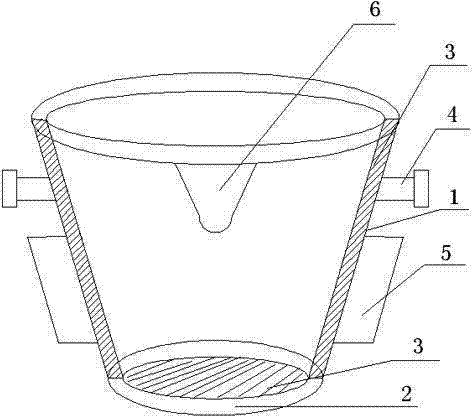 Slag pouring barrel for electroslag remelting