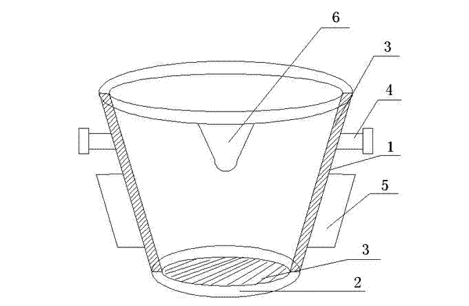 Slag pouring barrel for electroslag remelting