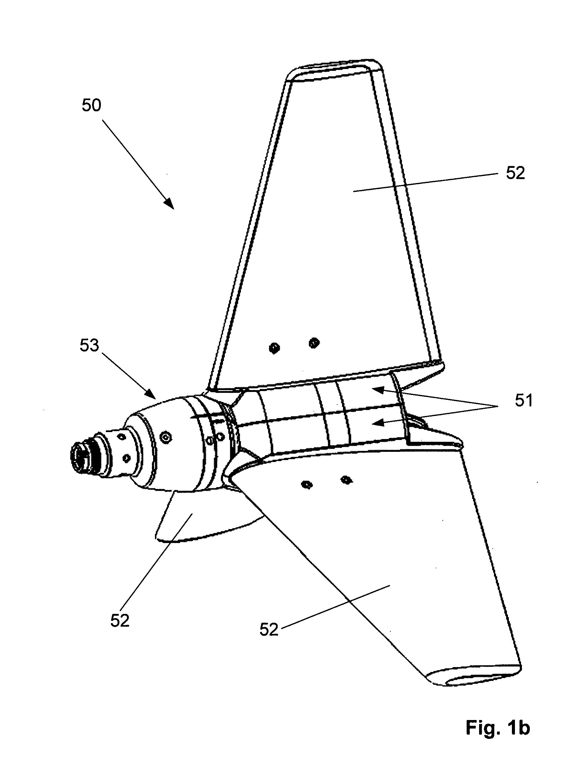 Control device for positioning an instrumented cable towed in water