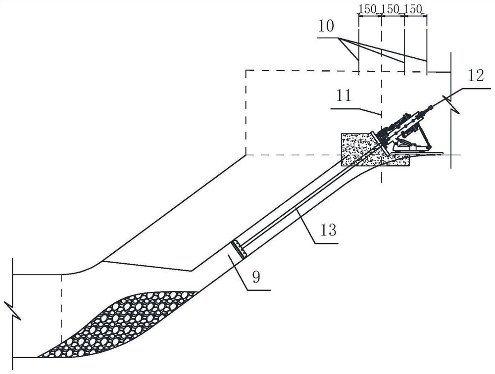 Accurate excavation method for gentle slope inclined shaft