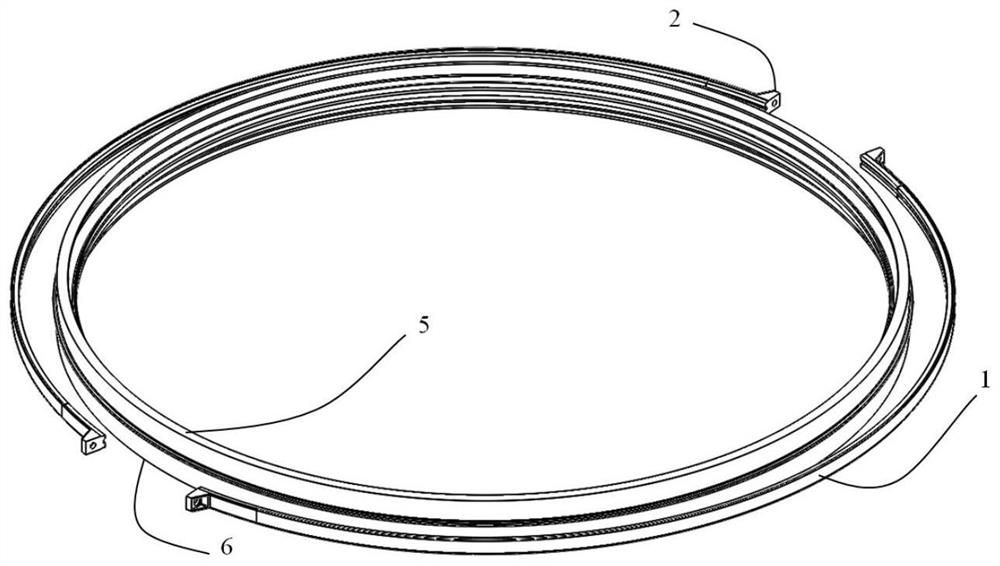 An asymmetric v-groove, two-point unlocking rigid strap for inter-stage line separation