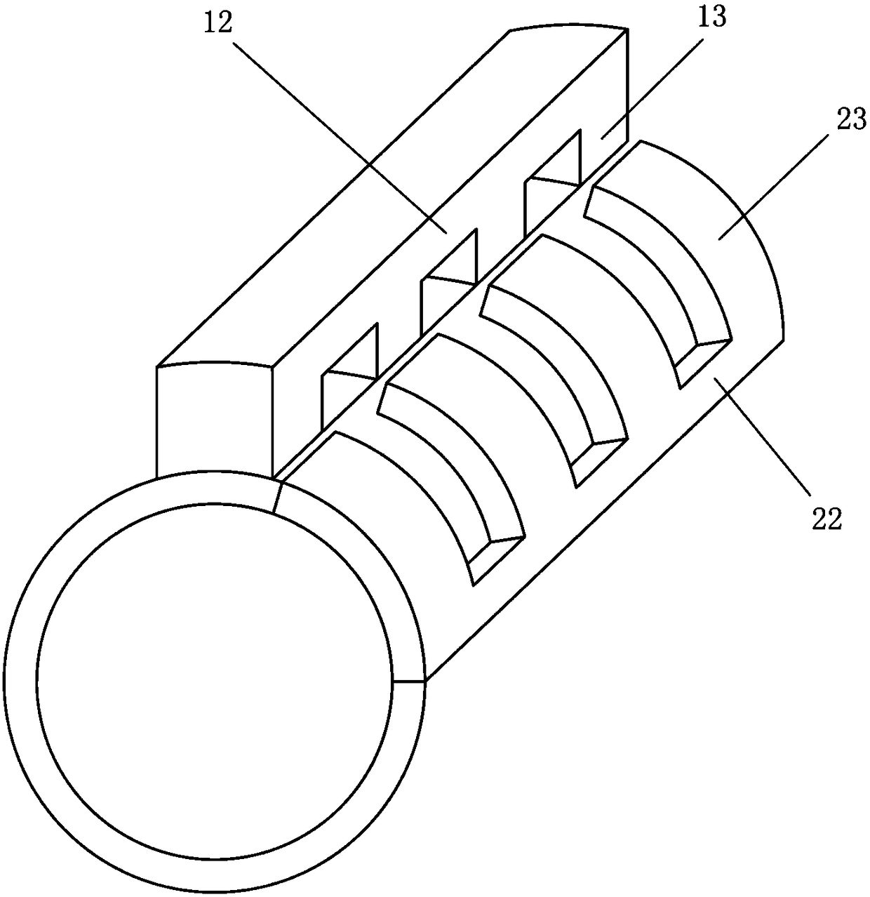 Switched reluctance motor including U-shaped rotor magnetic pole structure