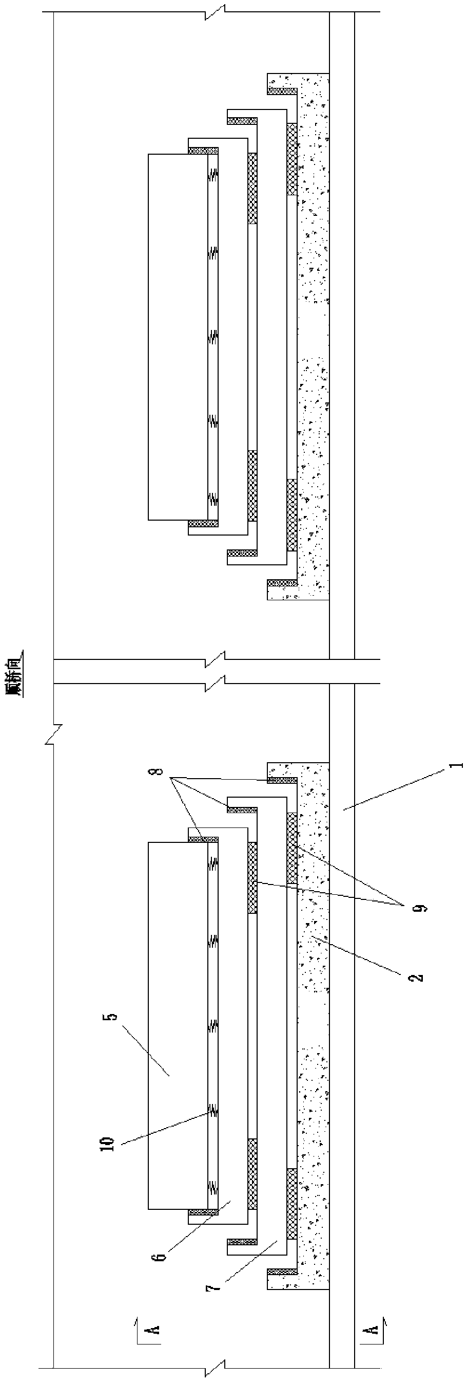 Shock absorption counterweight system for bridge and working method thereof