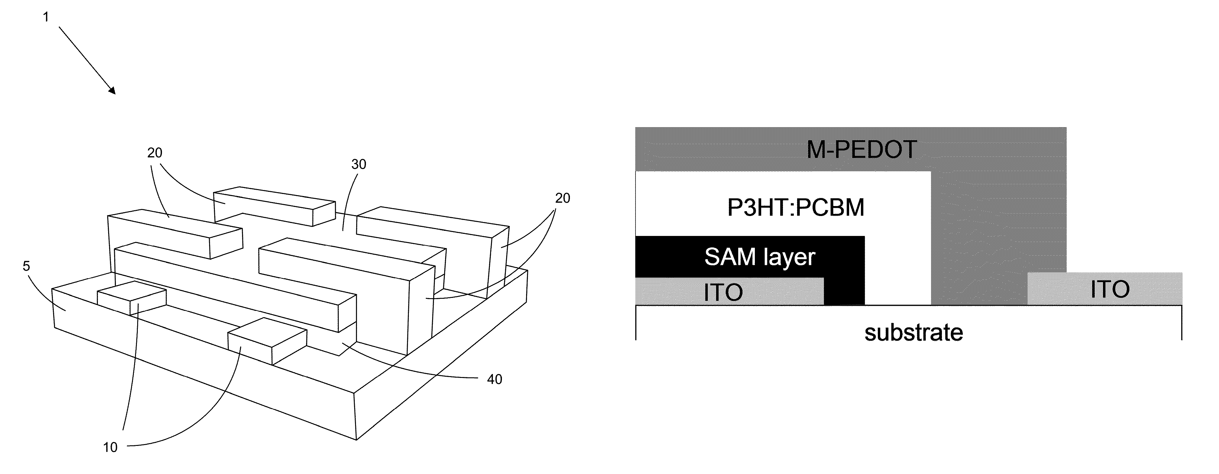 Method of manufacturing inverted organic solar microarray for applications in microelectromechanical systems