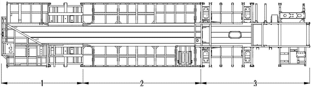 Aluminum alloy underframe of full-loading bus