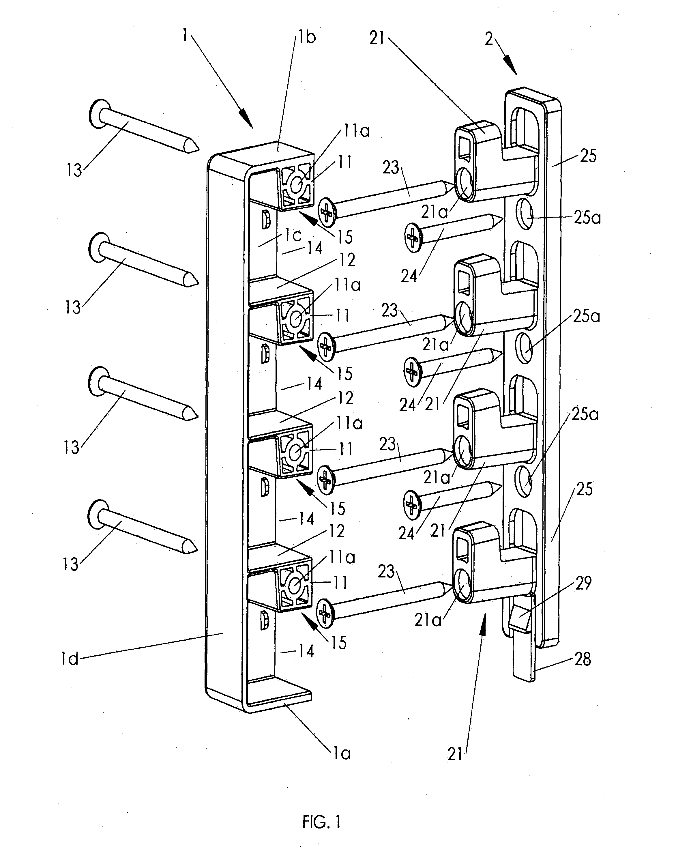 Bedstead fastening device