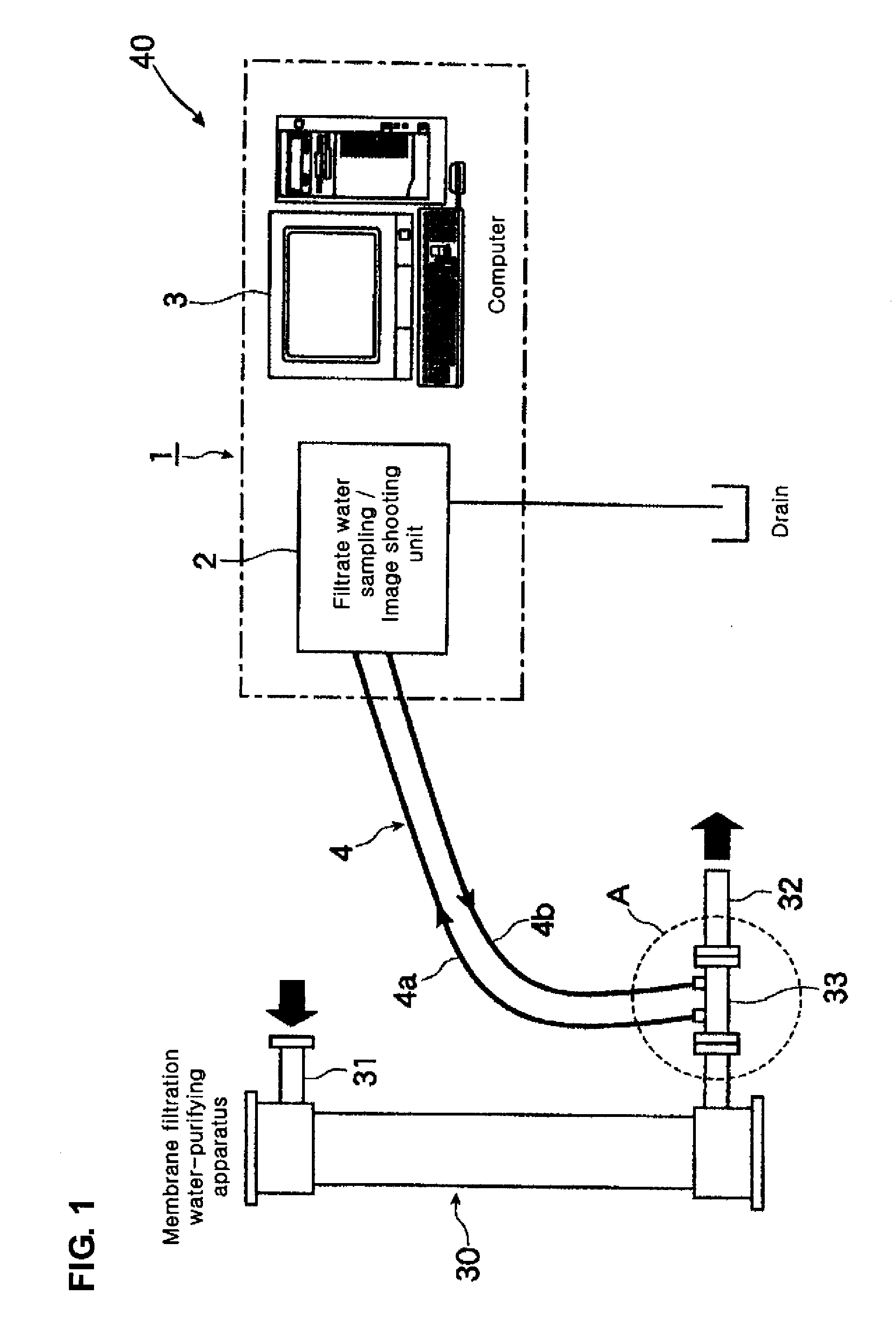 Filtrate monitoring device, and filtrate monitoring system