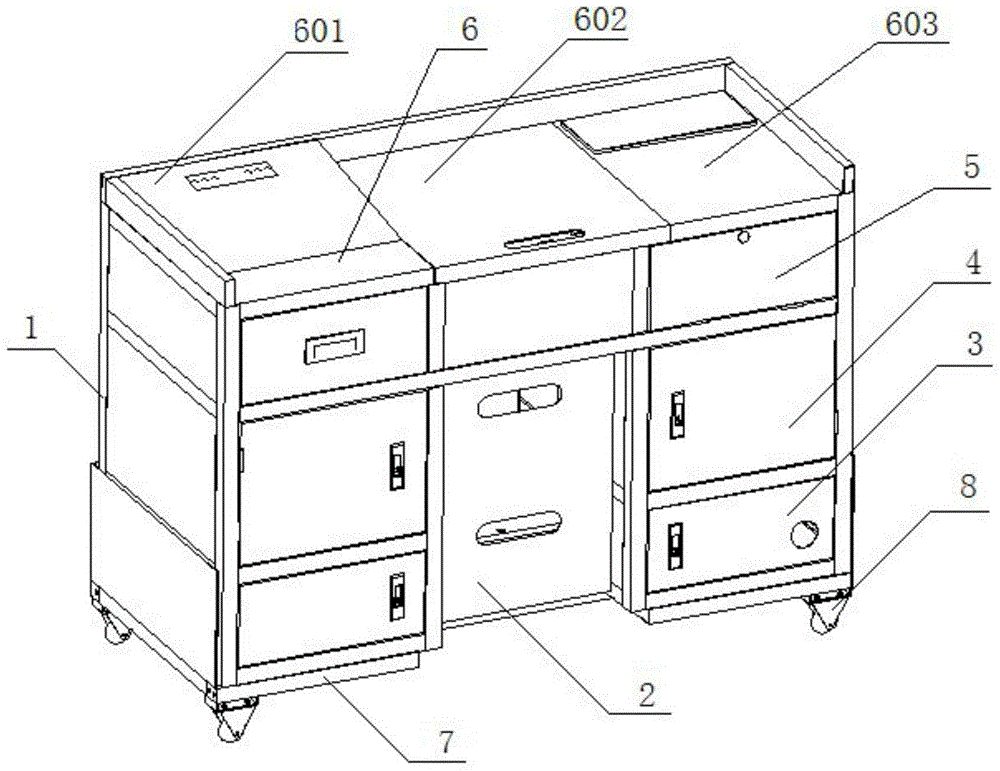 A mobile multifunctional podium