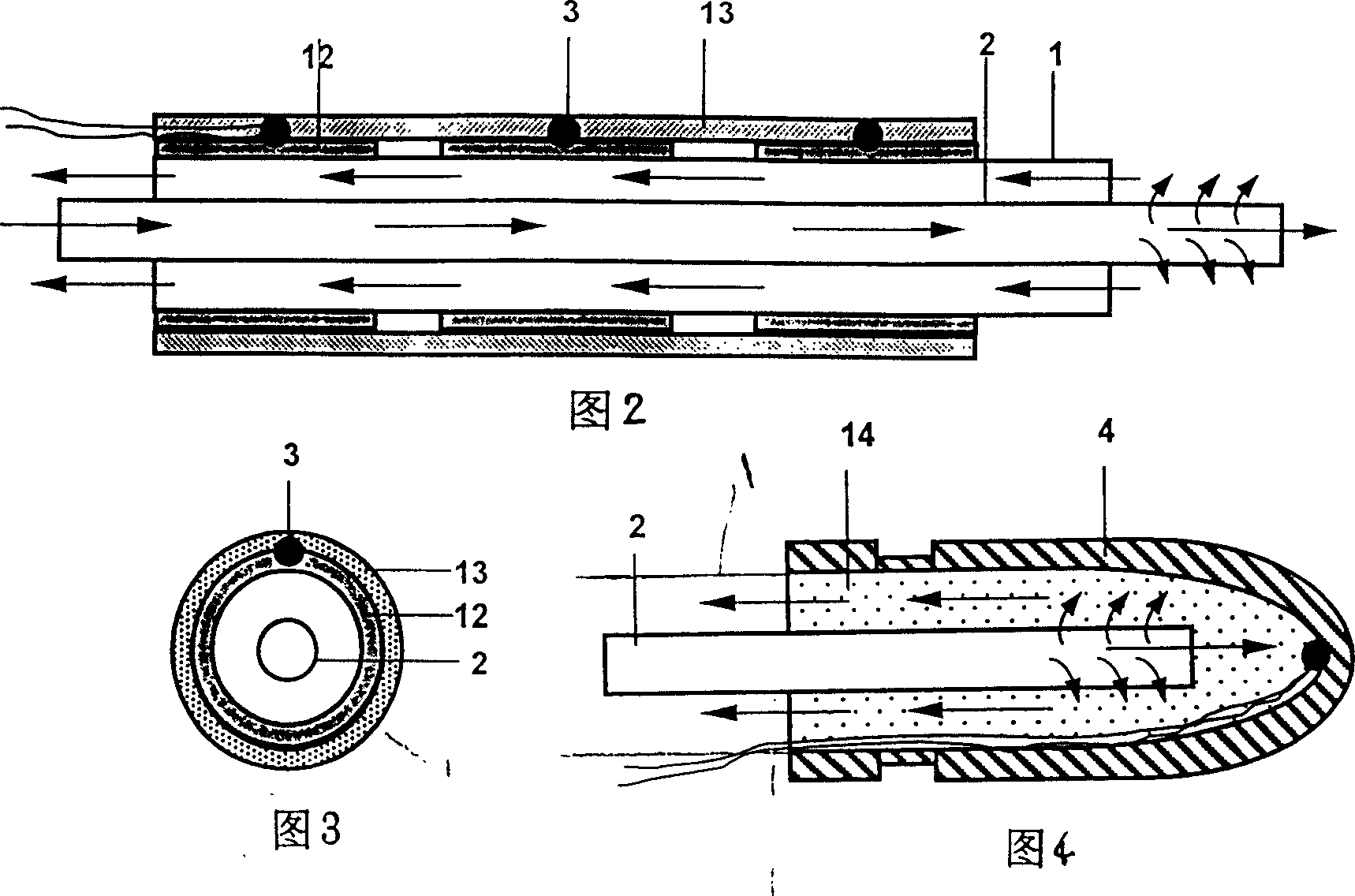 Flexible cold scalpel probe for freezing treatment of body's cavity tumor