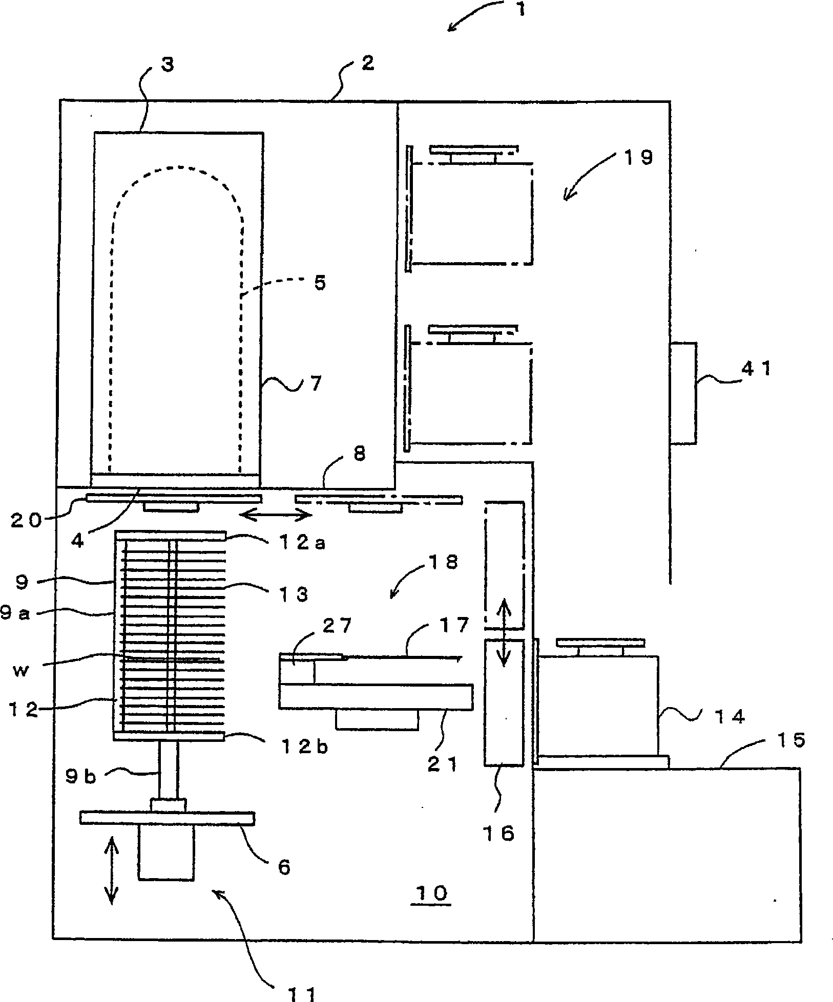 Substrate conveyance device and vertical heat treatment equipment