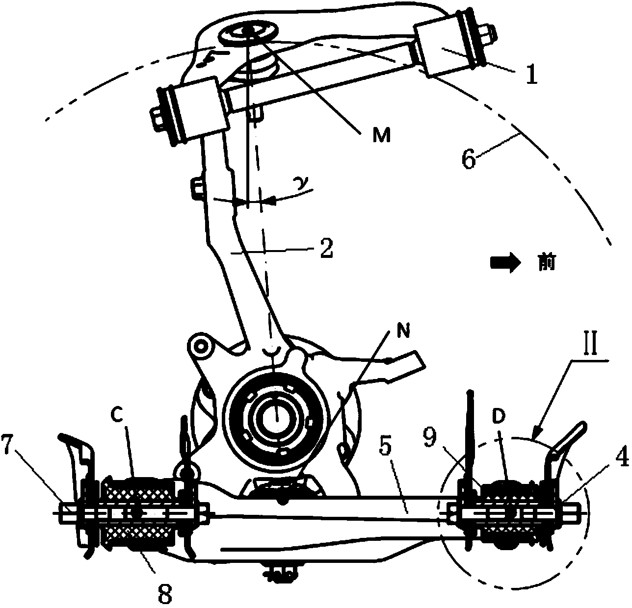 Method for calibrating camber angle and caster angle of wheel