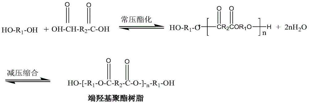 A kind of thermosetting saturated carboxyl-terminated polyester resin and preparation method thereof