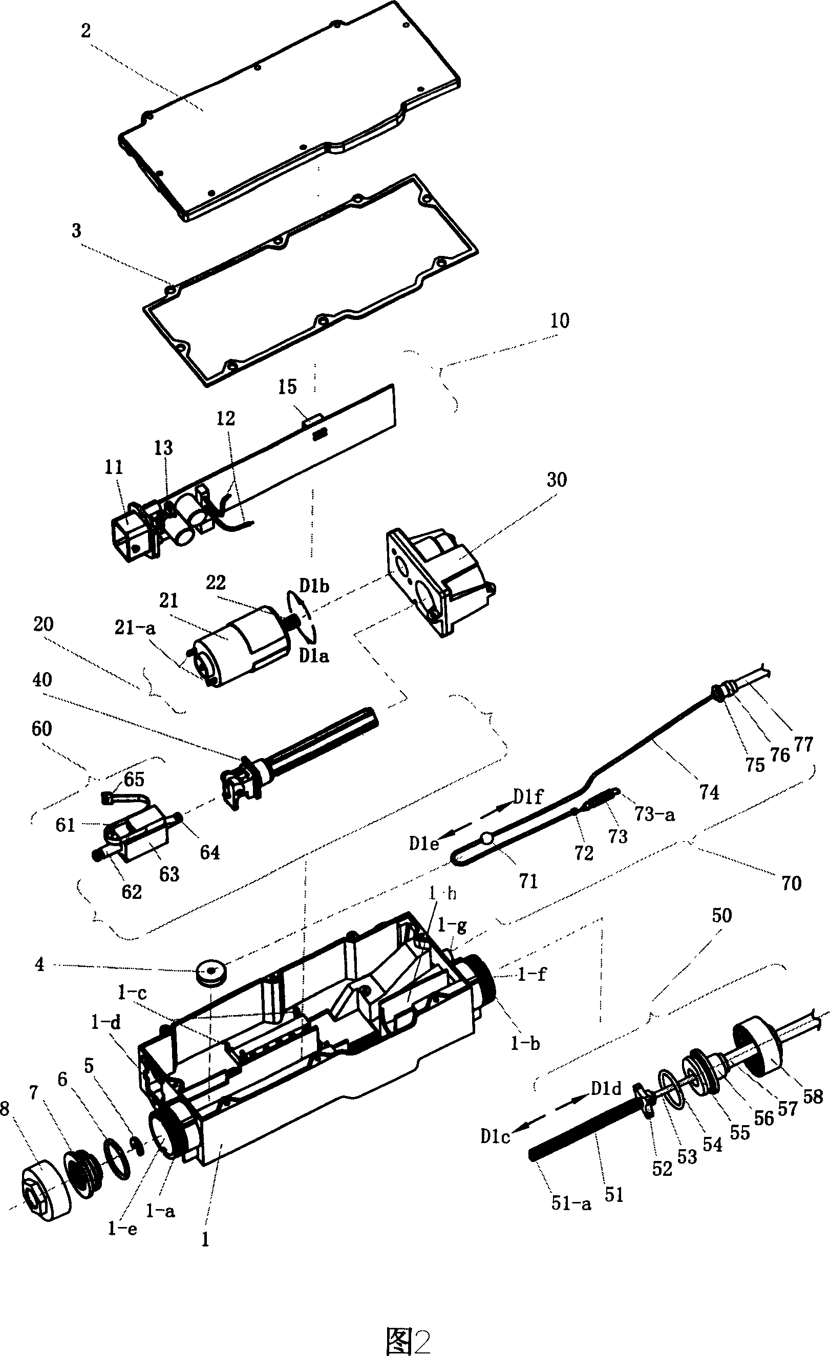 Electric parking and braking device