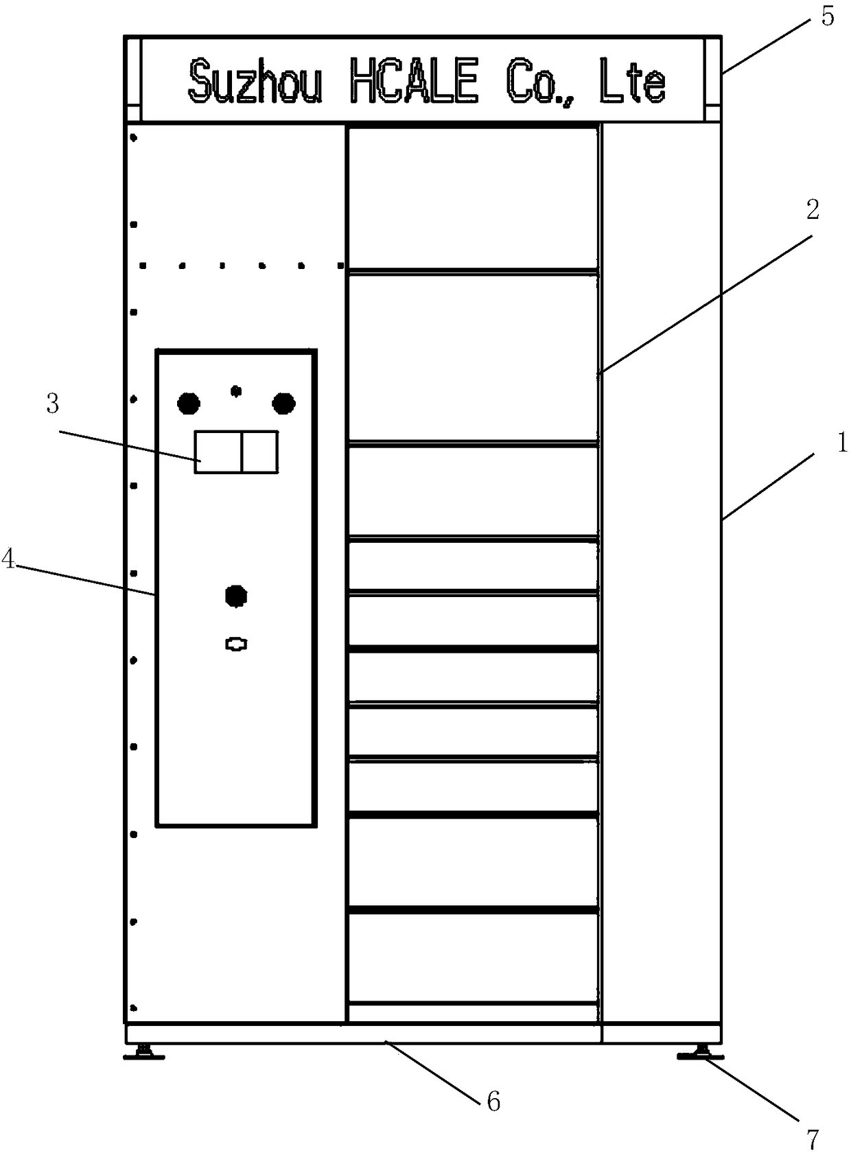 Public storage cabinet and manufacturing method thereof