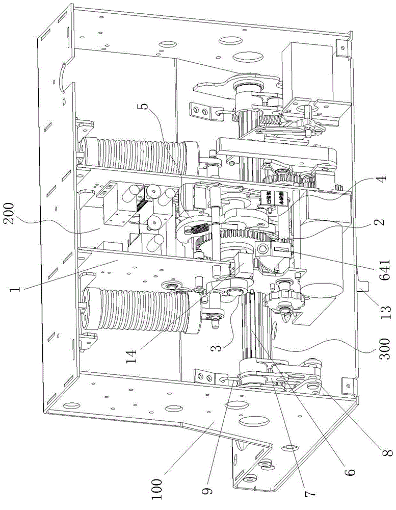 An operating mechanism of a vacuum circuit breaker