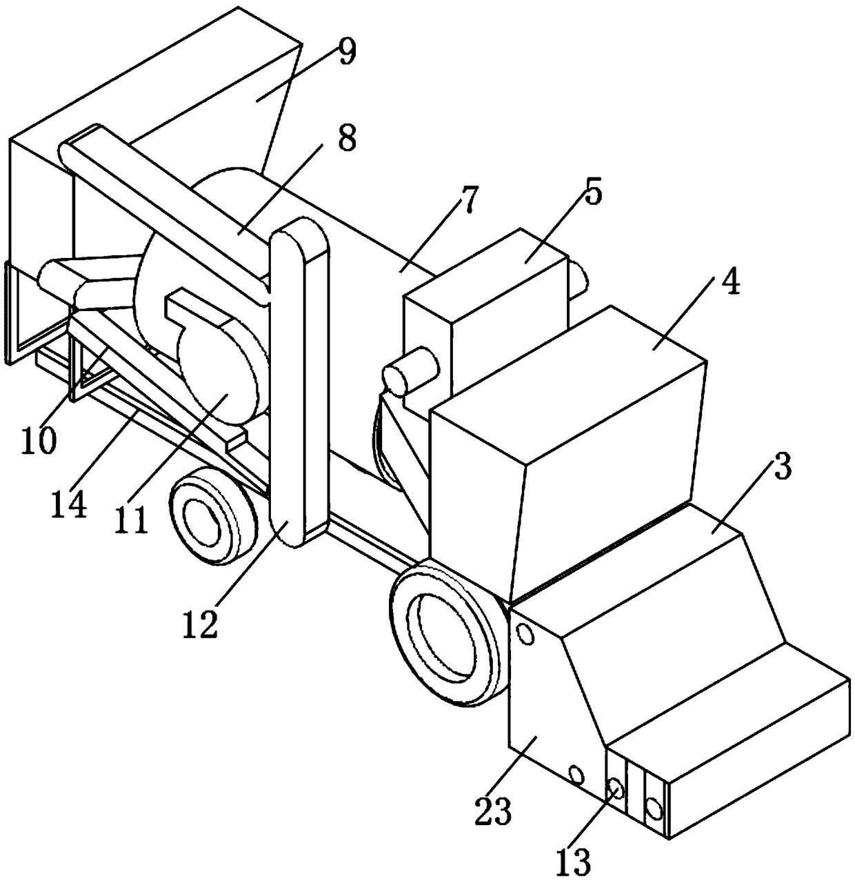 Self-propelled cyperus esculentus harvesting all-in-one machine