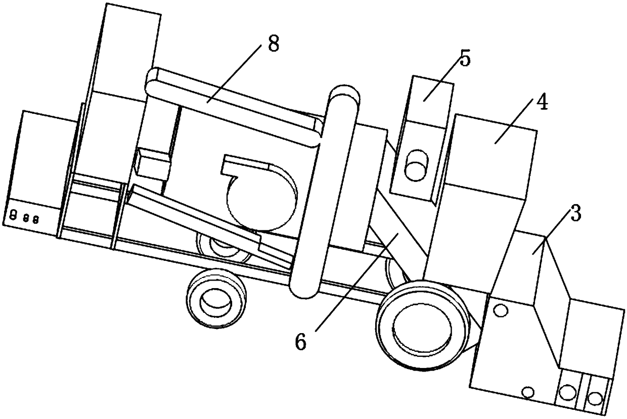 Self-propelled cyperus esculentus harvesting all-in-one machine