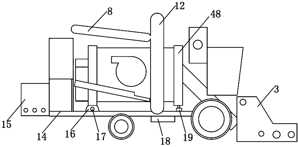 Self-propelled cyperus esculentus harvesting all-in-one machine