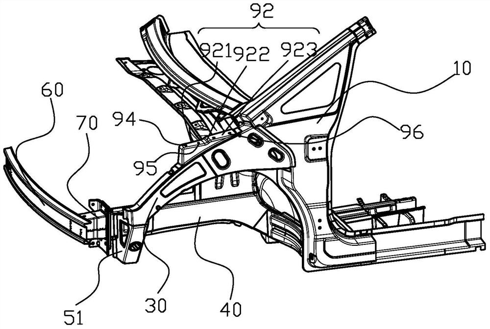 Vehicle engine room assembly and vehicles with the vehicle engine room assembly