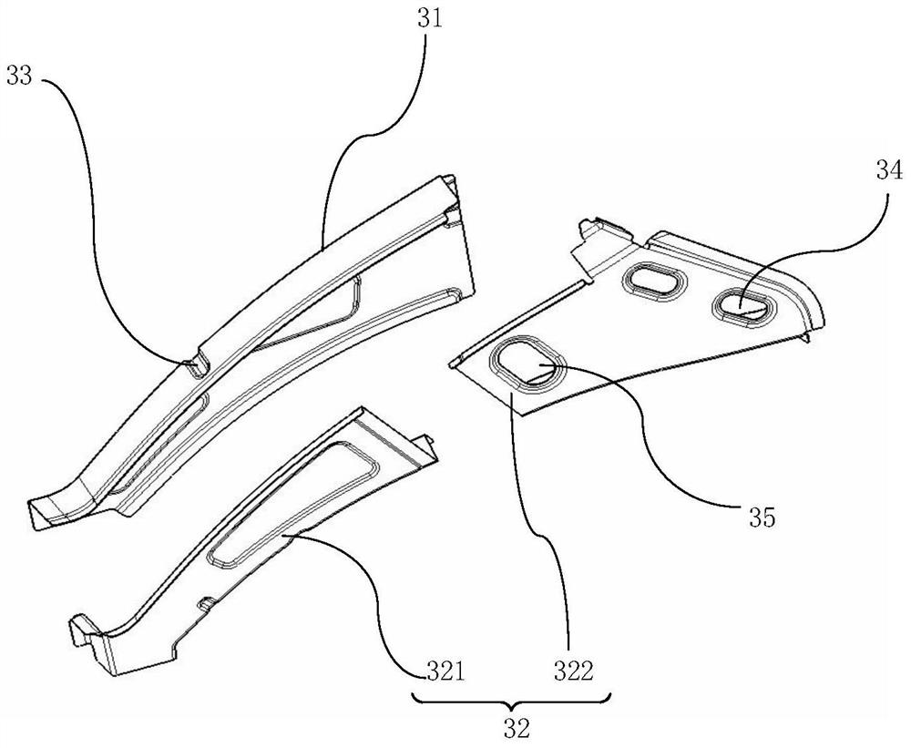 Vehicle engine room assembly and vehicles with the vehicle engine room assembly