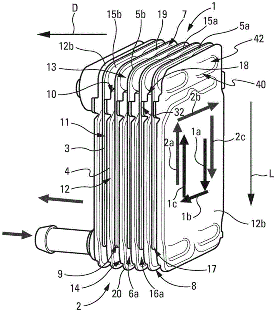 Heat exchanger, in particular for a refrigerant circulating in a motor vehicle