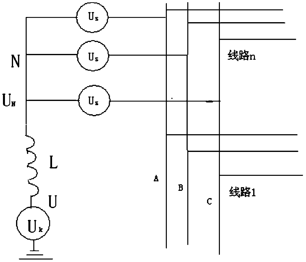 Arc suppression method and device for ground fault in neutral point ungrounded system