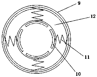 A layered heat dissipation device for inner and outer winding coils