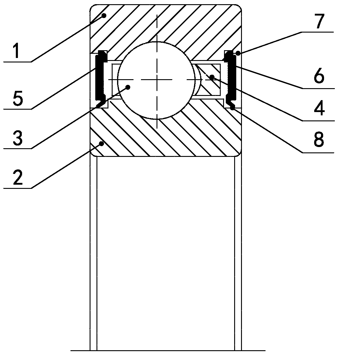 Sealing ring framework structure of ultra-thin-wall bearing with uniform section