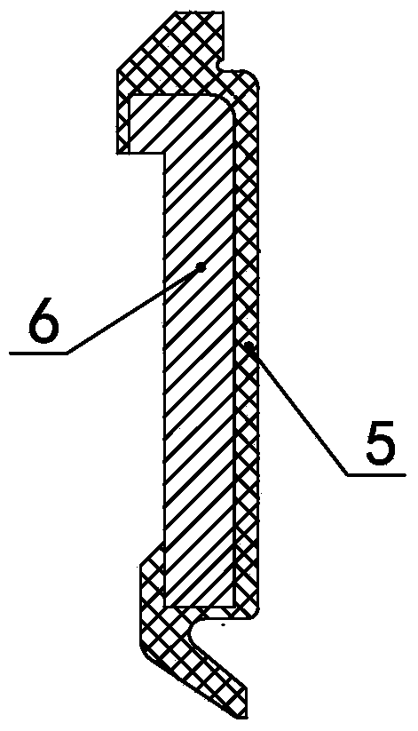 Sealing ring framework structure of ultra-thin-wall bearing with uniform section