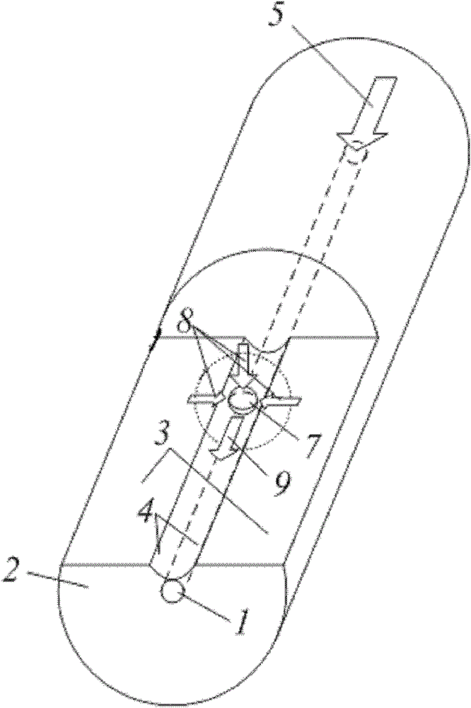 Tiny-particle optical fiber directional driver moving along side polishing and slotting direction and method