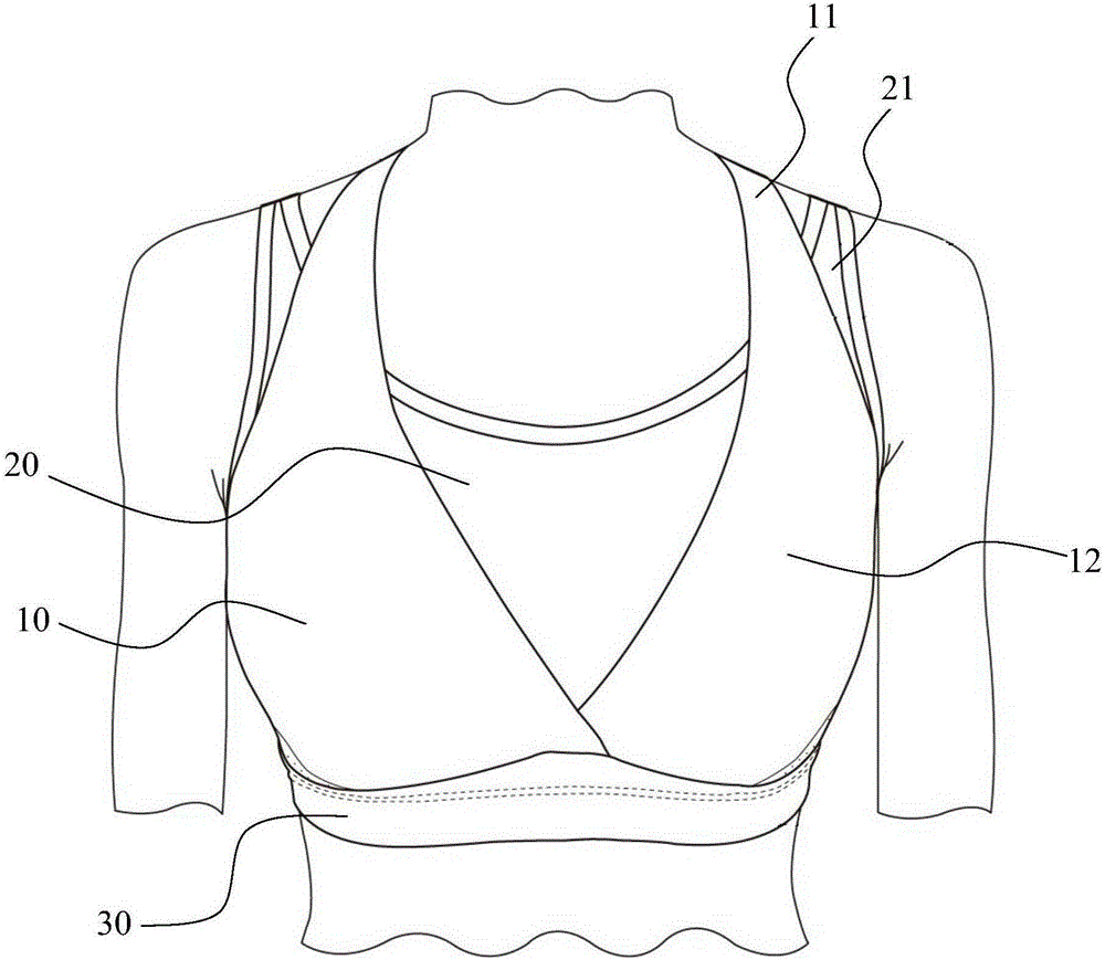 Sports bra with elastic support systems