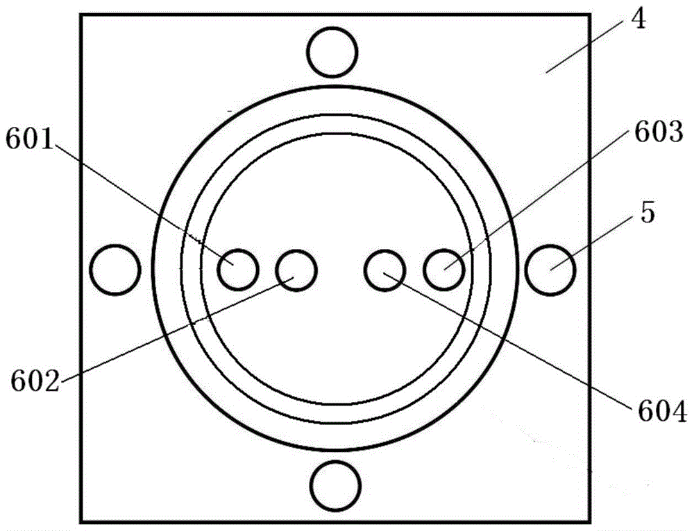 A flat-type solid oxide electrolytic cell stack bottom air intake test device