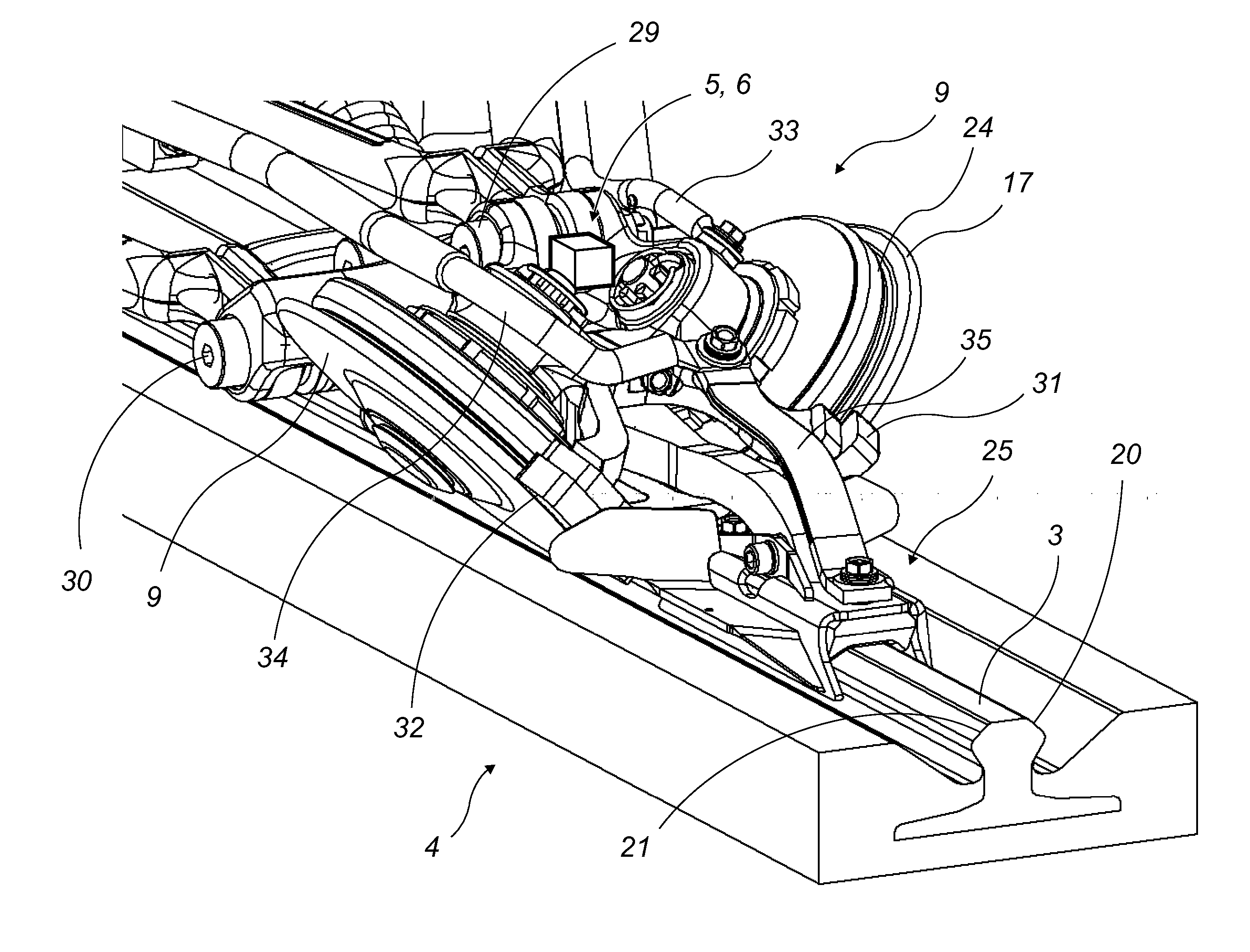 System For Dynamic Control Of The Rolling Of The Guide Roller(s) For An Assembly For Guiding A Vehicle Along At Least One Rail