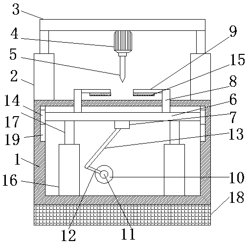 Punching device for building materials