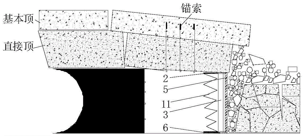 Gob-side roadway retaining method based on roof cutting of soft roof plate