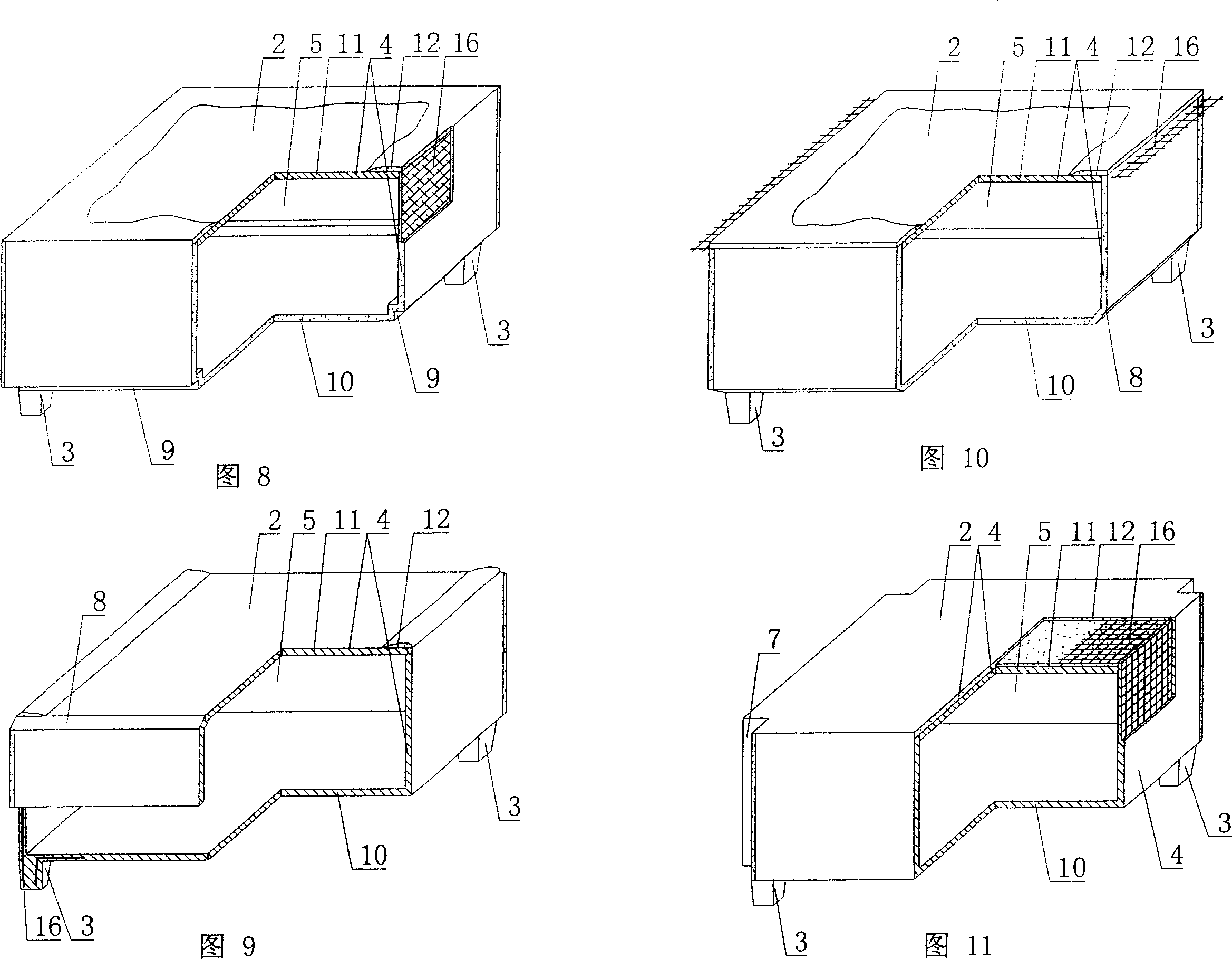 Cast-in-situ concrete hollow board