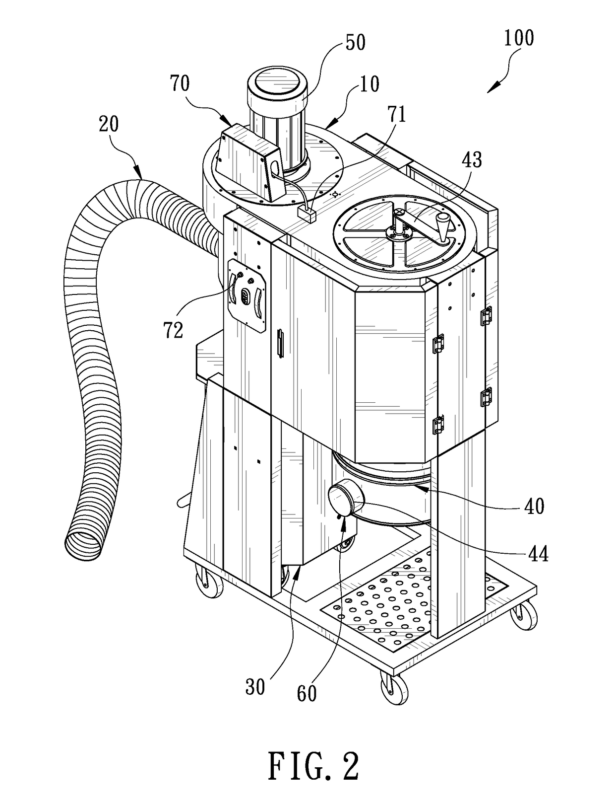 Dust collector capable of recollecting particulate dust in the filter barrel