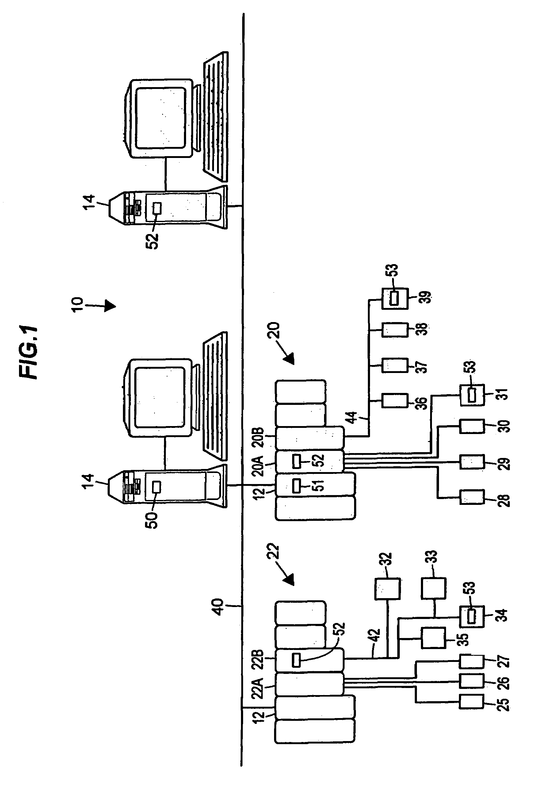 Integrated alarm display in a process control network