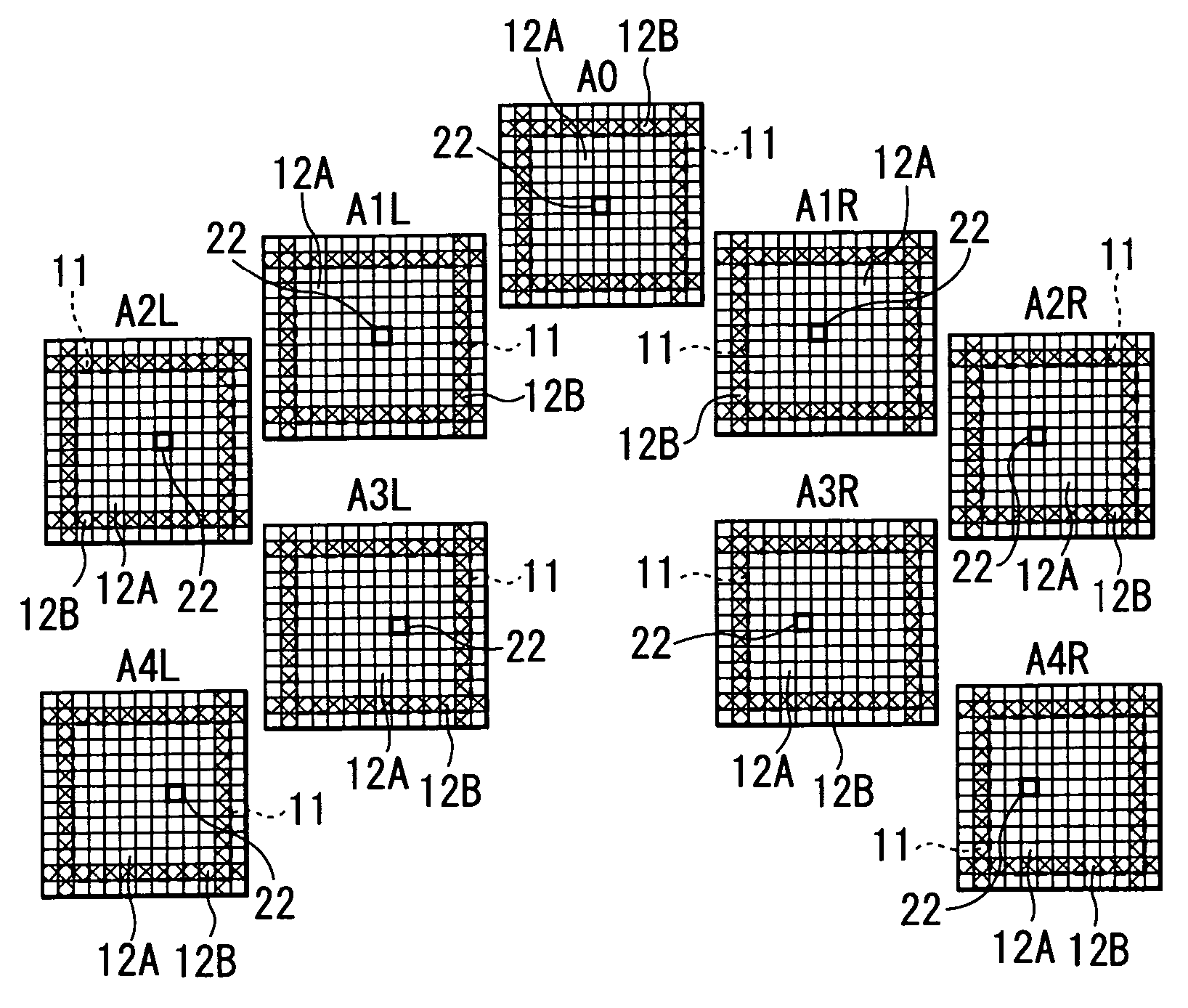 Three-dimensional image display apparatus, method of distributing elemental images to the display apparatus, and method of displaying three-dimensional image on the display apparatus