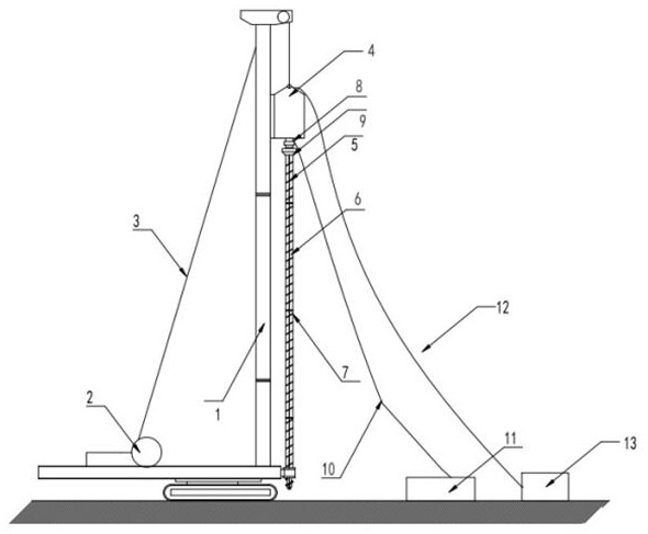 Construction device for changing soil body outside pile and construction method thereof