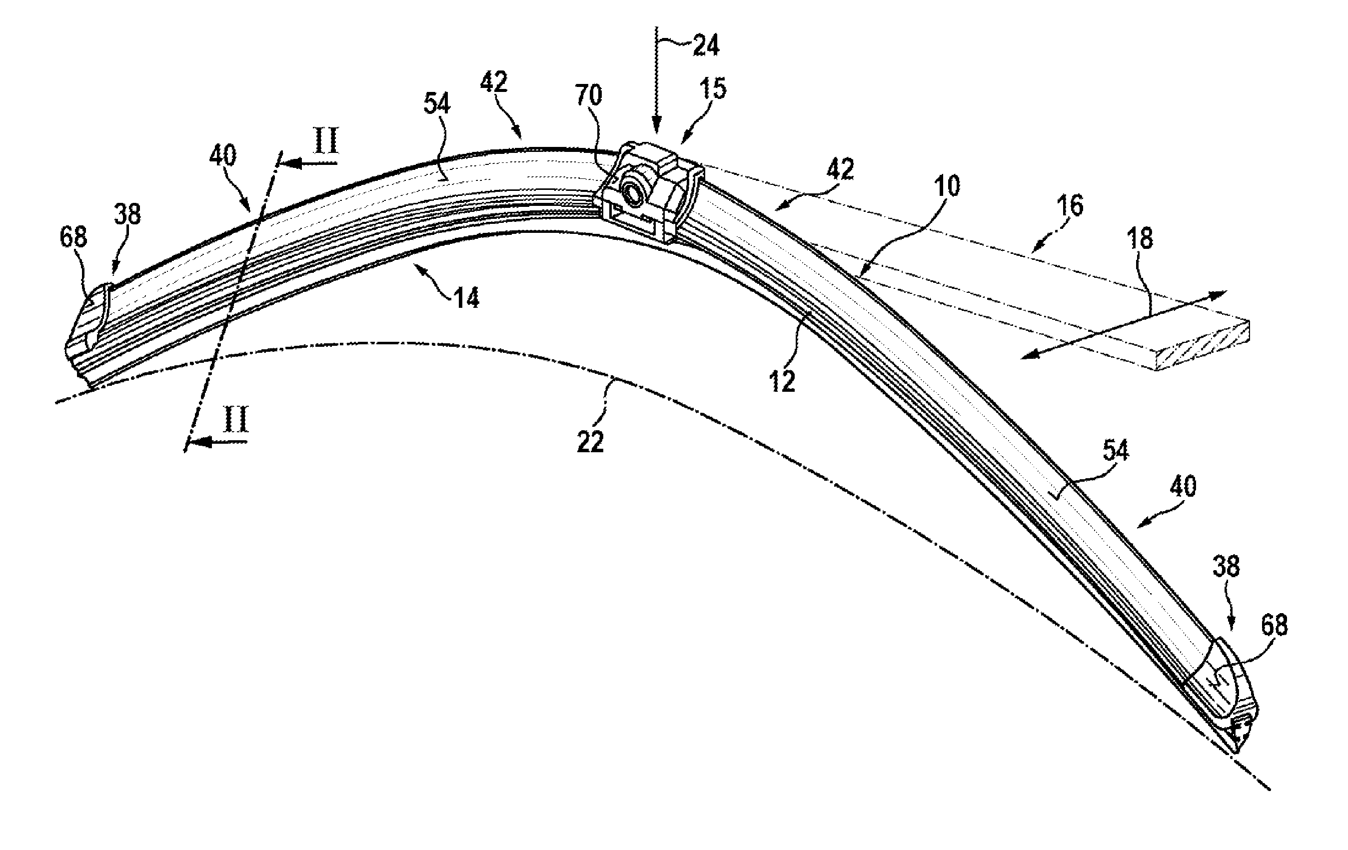 Method for producing wiper blades and wiper blade for wiping panes