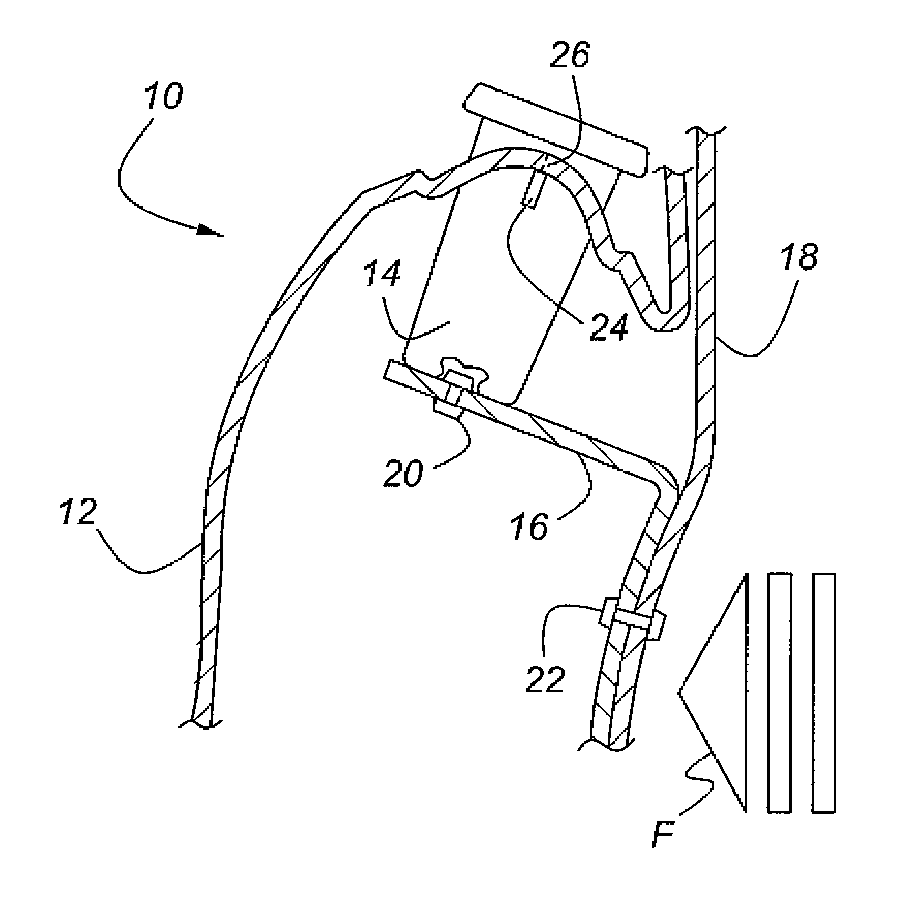 Deformable pull cup arrangement and method of assembly