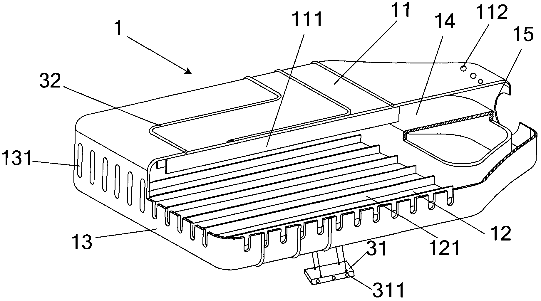 LED lamp body and LED lamp comprising same