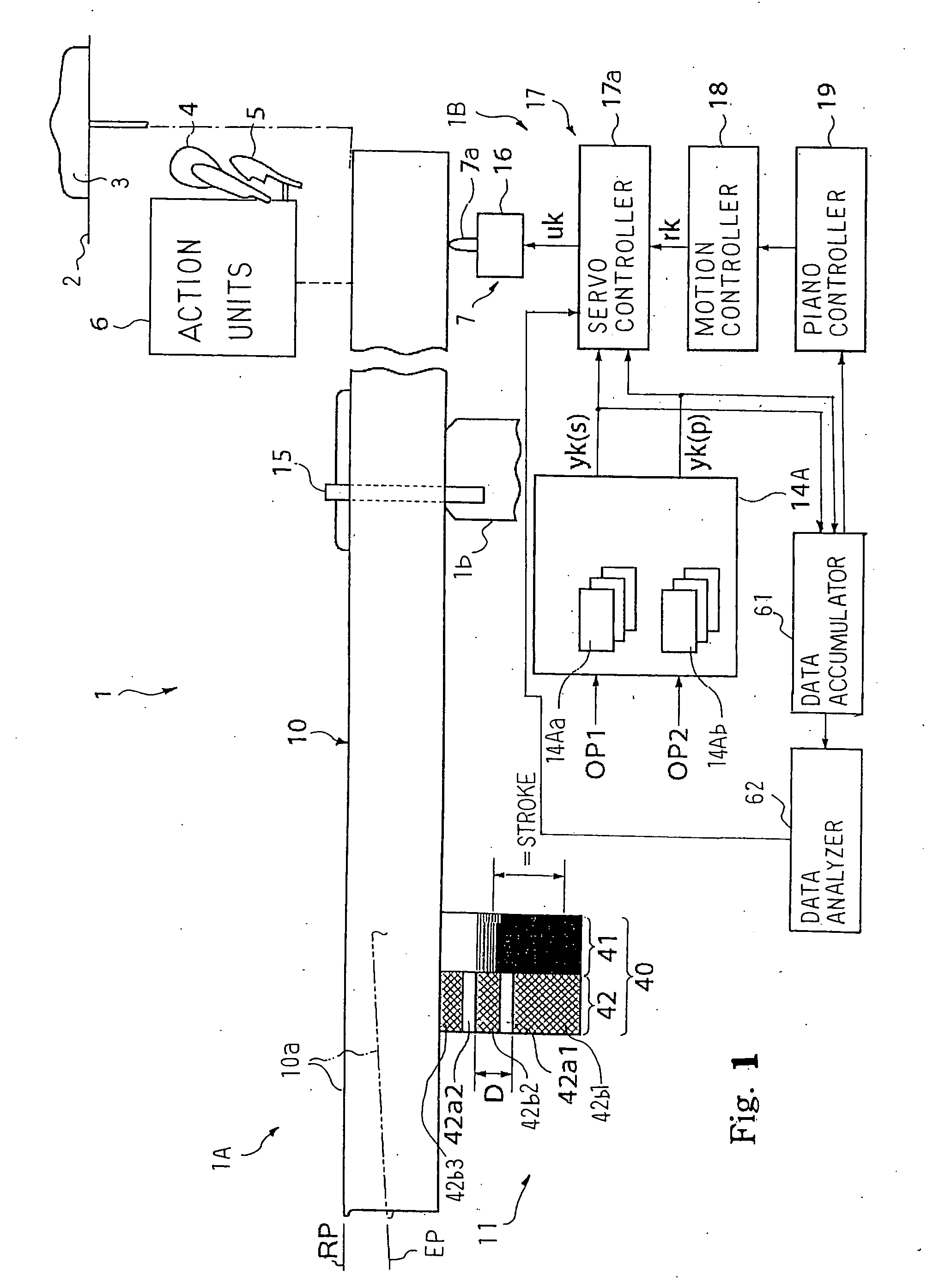 Self-calibrating transducer system and musical instrument equipped with the same