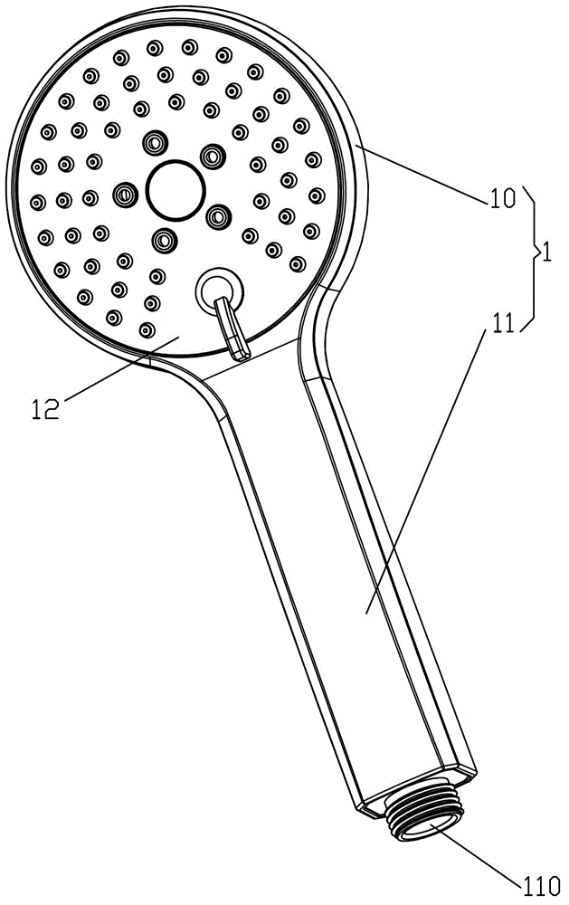 Handheld shower set with air suction function