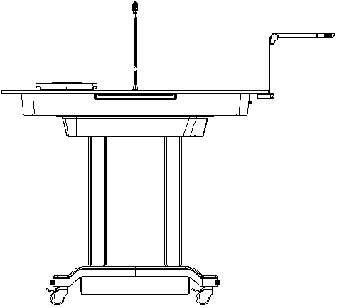 Platform with double-rod lifting function and tiltable top