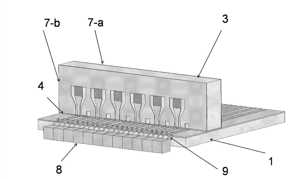 Three-dimensional packaging device for photonic integrated chip matching circuit