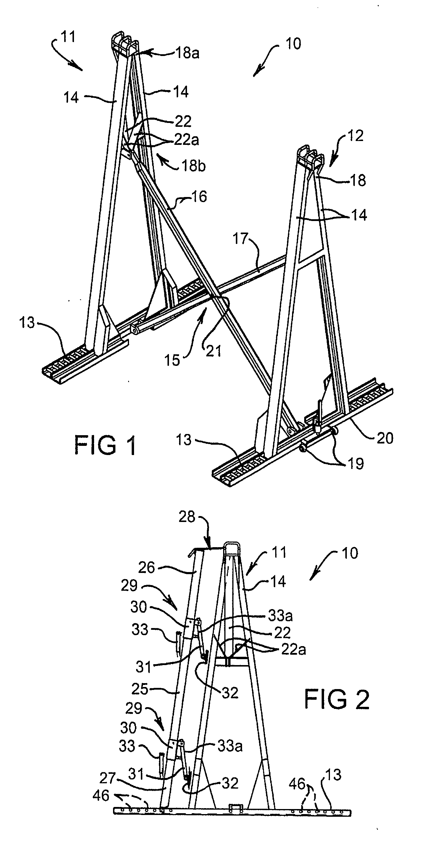 Collapsible transport frame