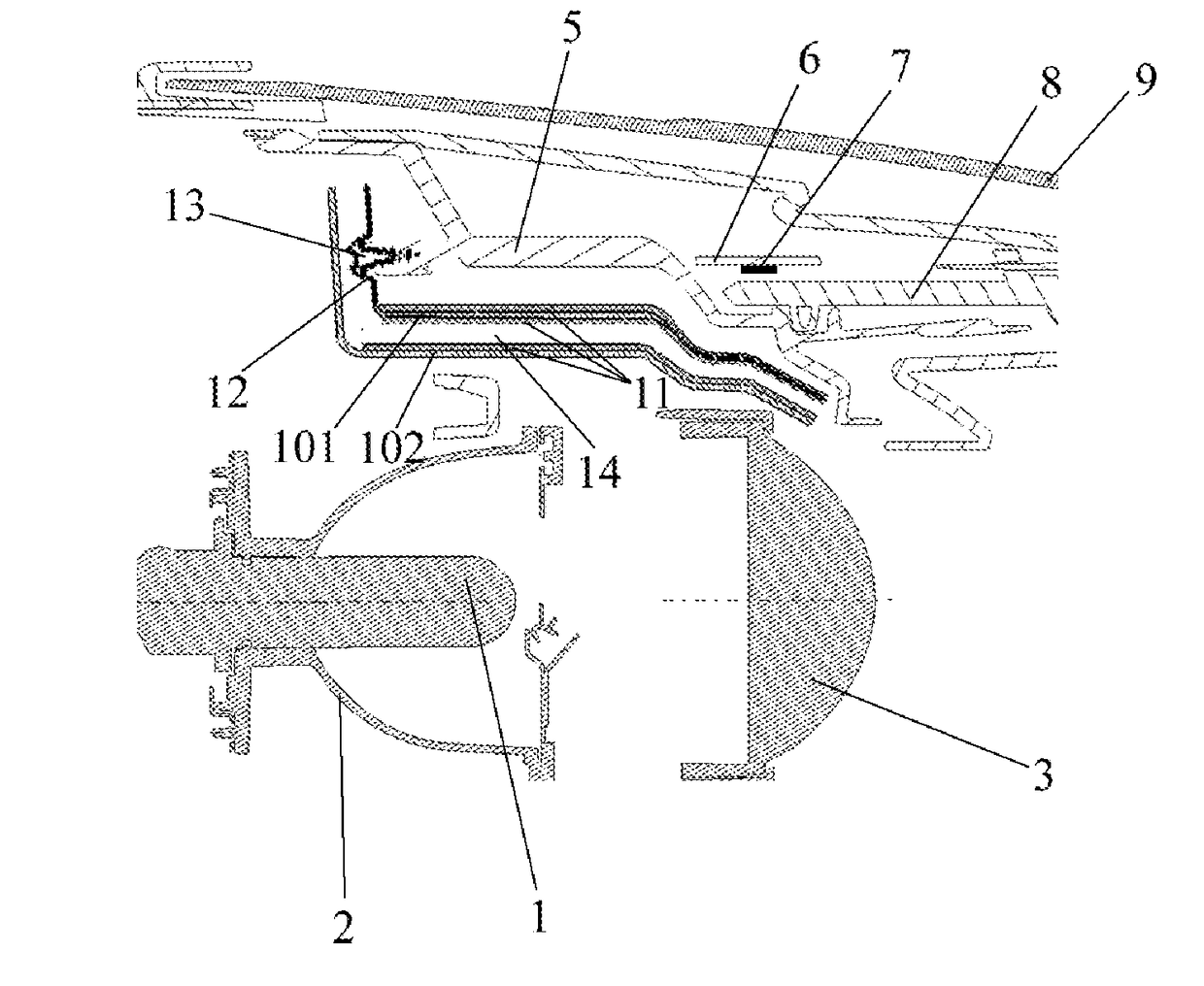 Lighting module and motor vehicle including the same