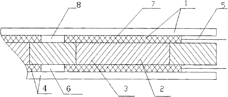 Conductive-rubber-based flexible array clip pressure sensor and manufacturing method